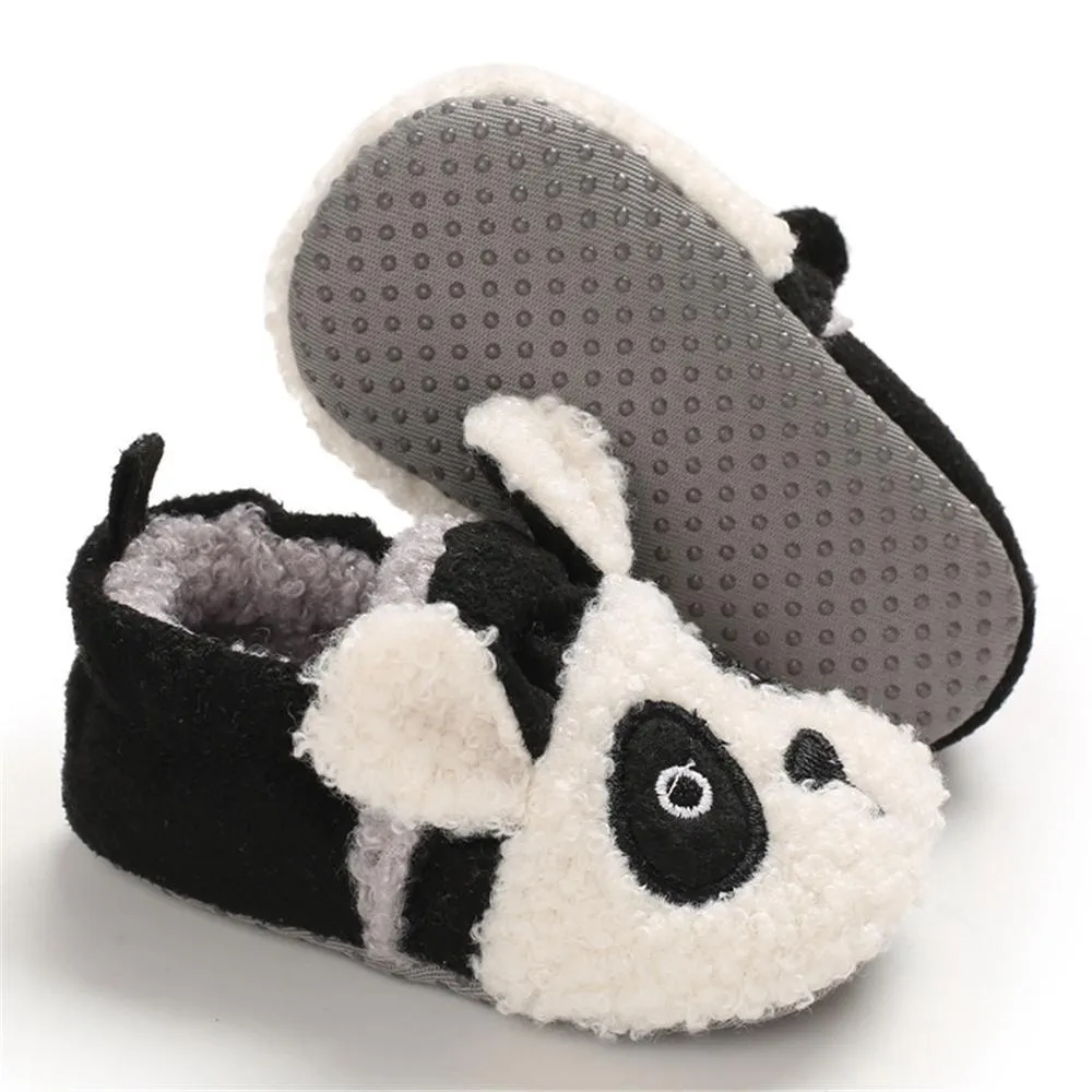 Baby Unisex Cartoon Slip On Fur Flats Children Wholesale Shoes