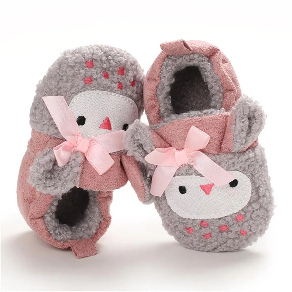 Baby Unisex Cartoon Slip On Fur Flats Children Wholesale Shoes