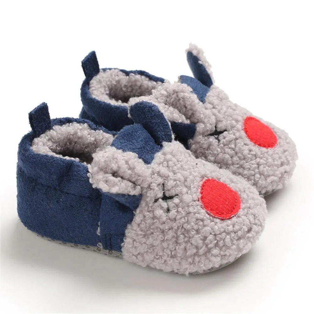 Baby Unisex Cartoon Slip On Fur Flats Children Wholesale Shoes