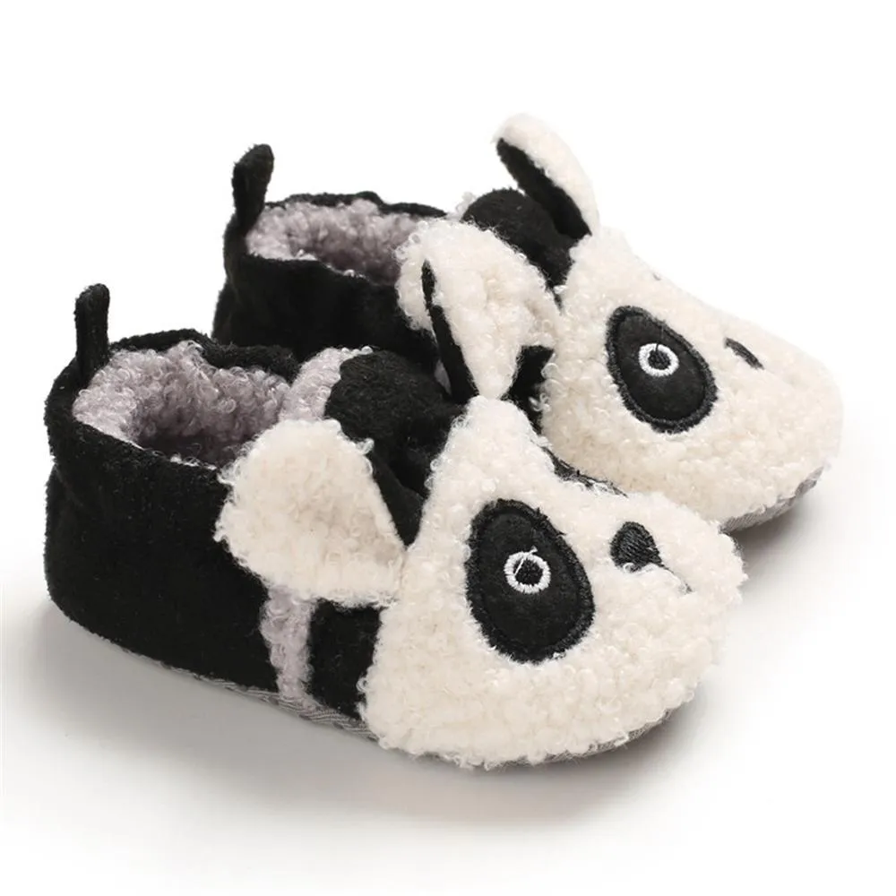 Baby Unisex Cartoon Slip On Fur Flats Children Wholesale Shoes
