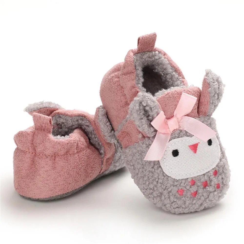 Baby Unisex Cartoon Slip On Fur Flats Children Wholesale Shoes
