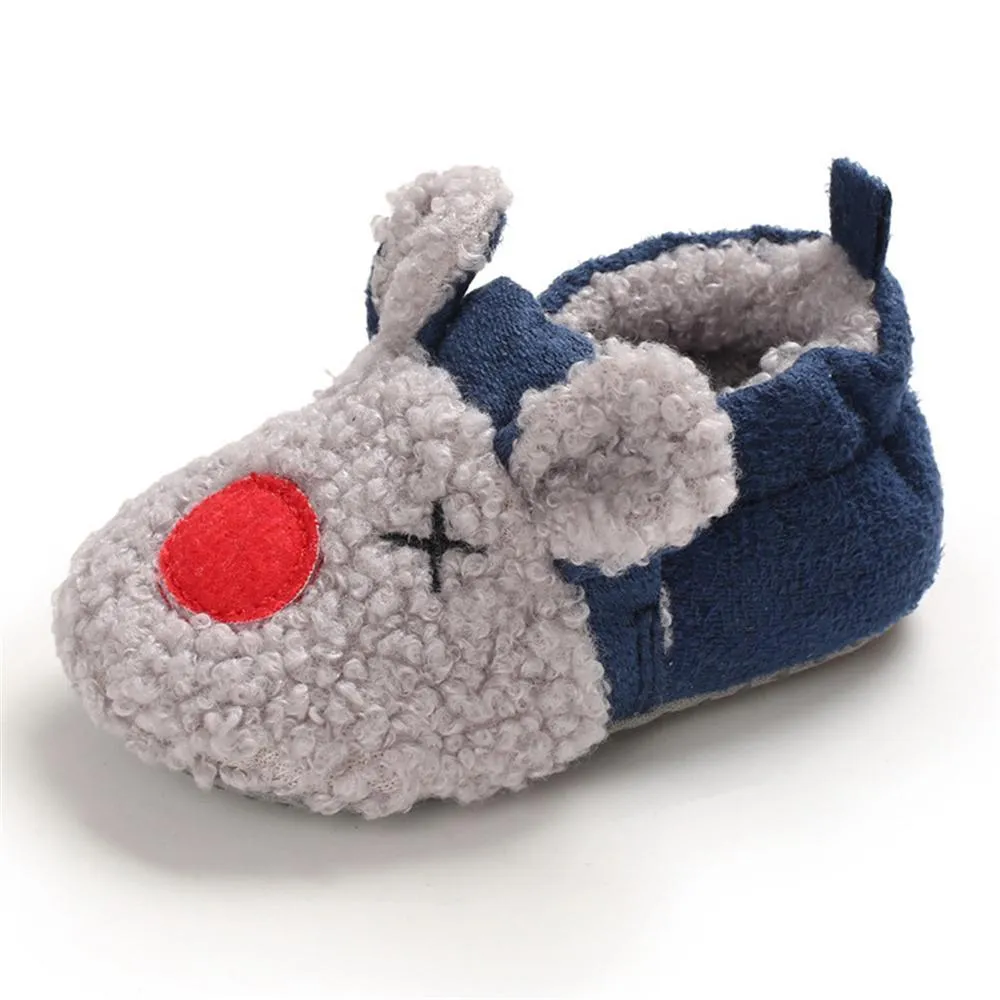 Baby Unisex Cartoon Slip On Fur Flats Children Wholesale Shoes