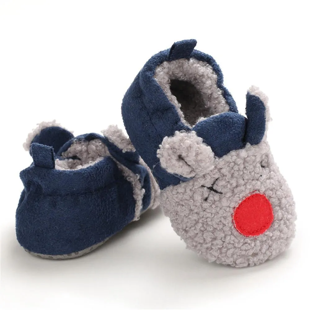 Baby Unisex Cartoon Slip On Fur Flats Children Wholesale Shoes