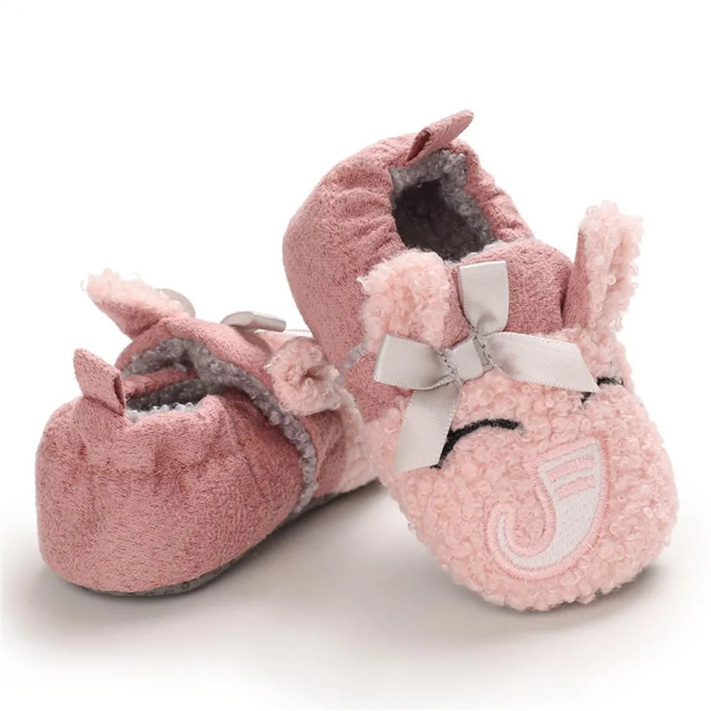 Baby Unisex Cartoon Slip On Fur Flats Children Wholesale Shoes