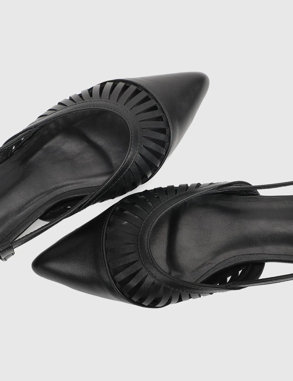 Cecilia Pointed Toe Ballerina & Flats (Black)