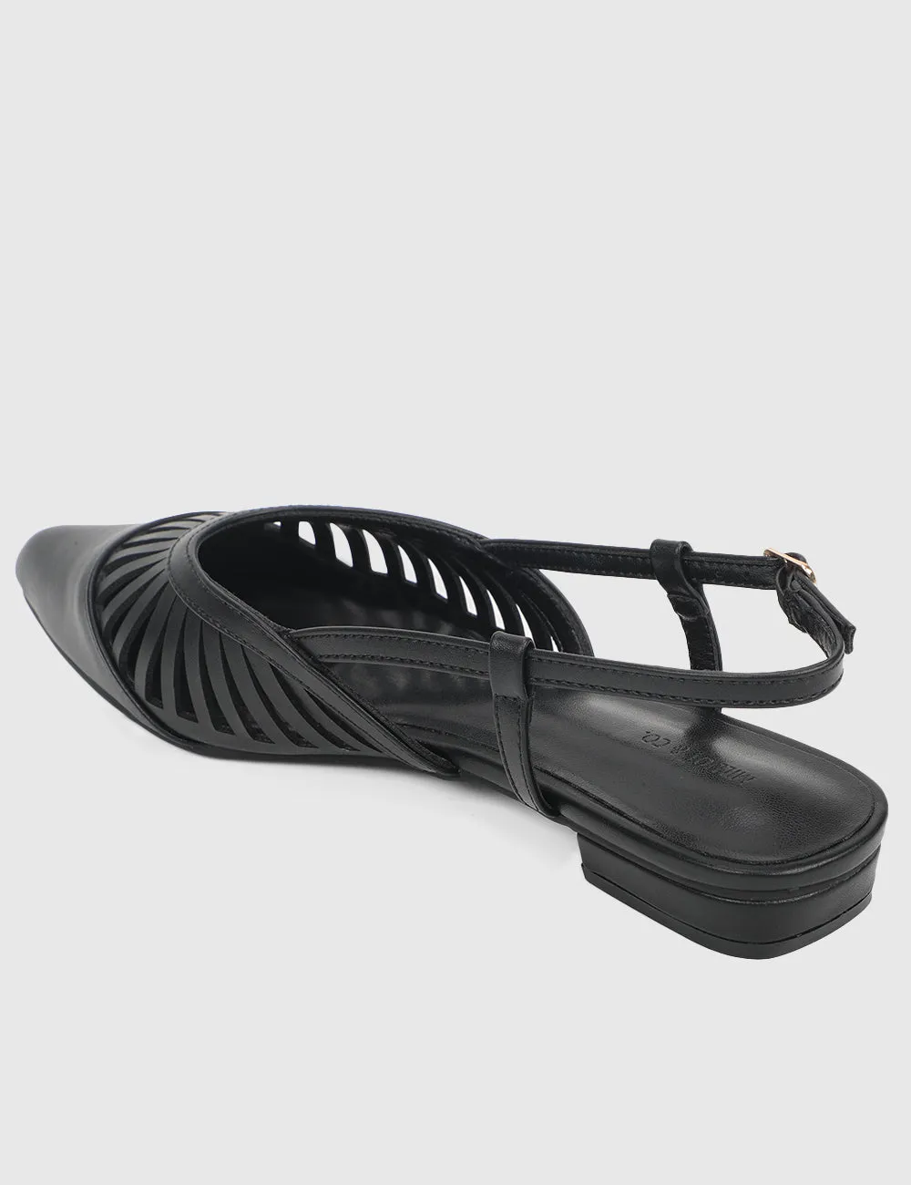 Cecilia Pointed Toe Ballerina & Flats (Black)