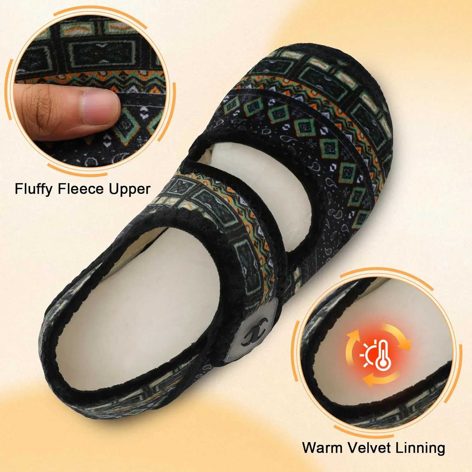 Comfy House Slippers for Women & Men - Wide Diabetic Sock Slippers, Soft & Cozy Barefoot House Shoes