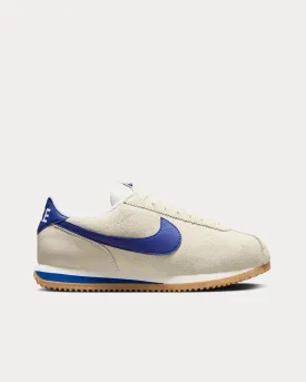 Cortez Suede Pale Ivory / Deep Royal Blue Low Top Sneakers