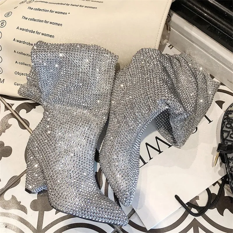 Crystal Knee High Boots