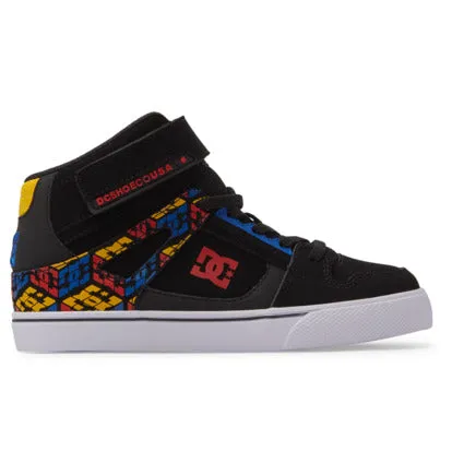 DC Pure High Top Lace Hightop in Black Red Print: Size 11 to 7