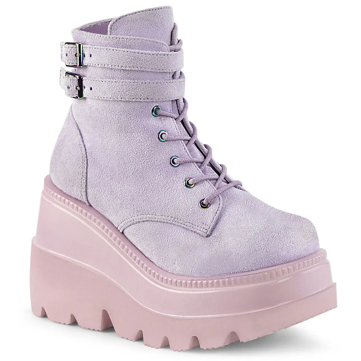 DemoniaCult Shaker 52-1 Womens Front Lace, Platform Ankle Length Boots