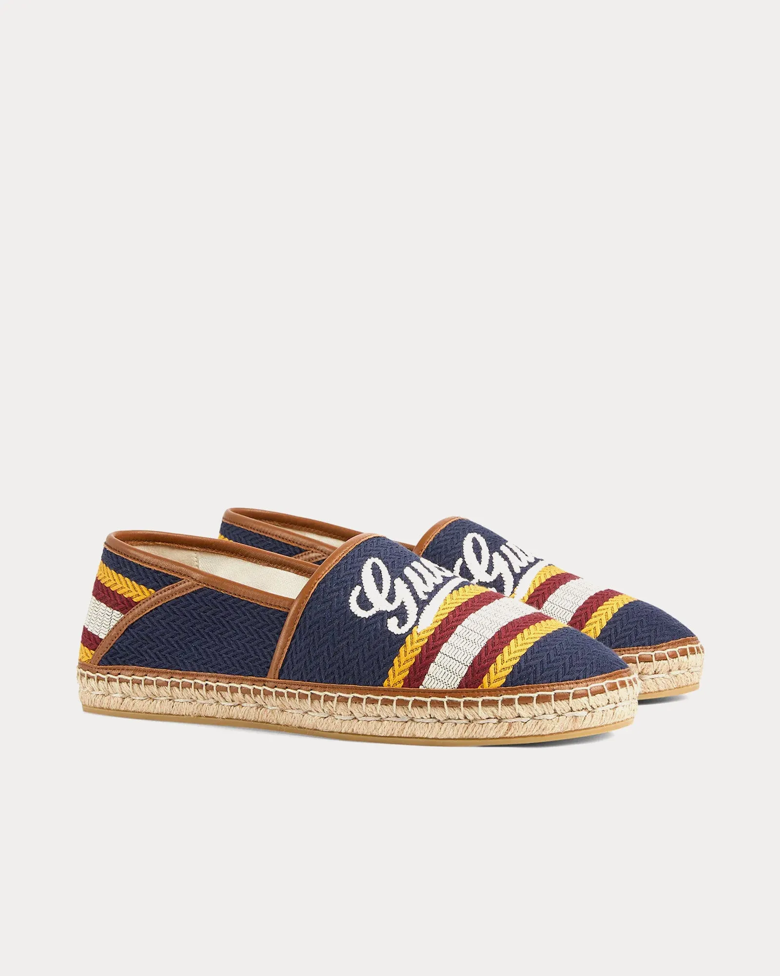 Espadrille with Gucci Script Blue / Multi Slip Ons
