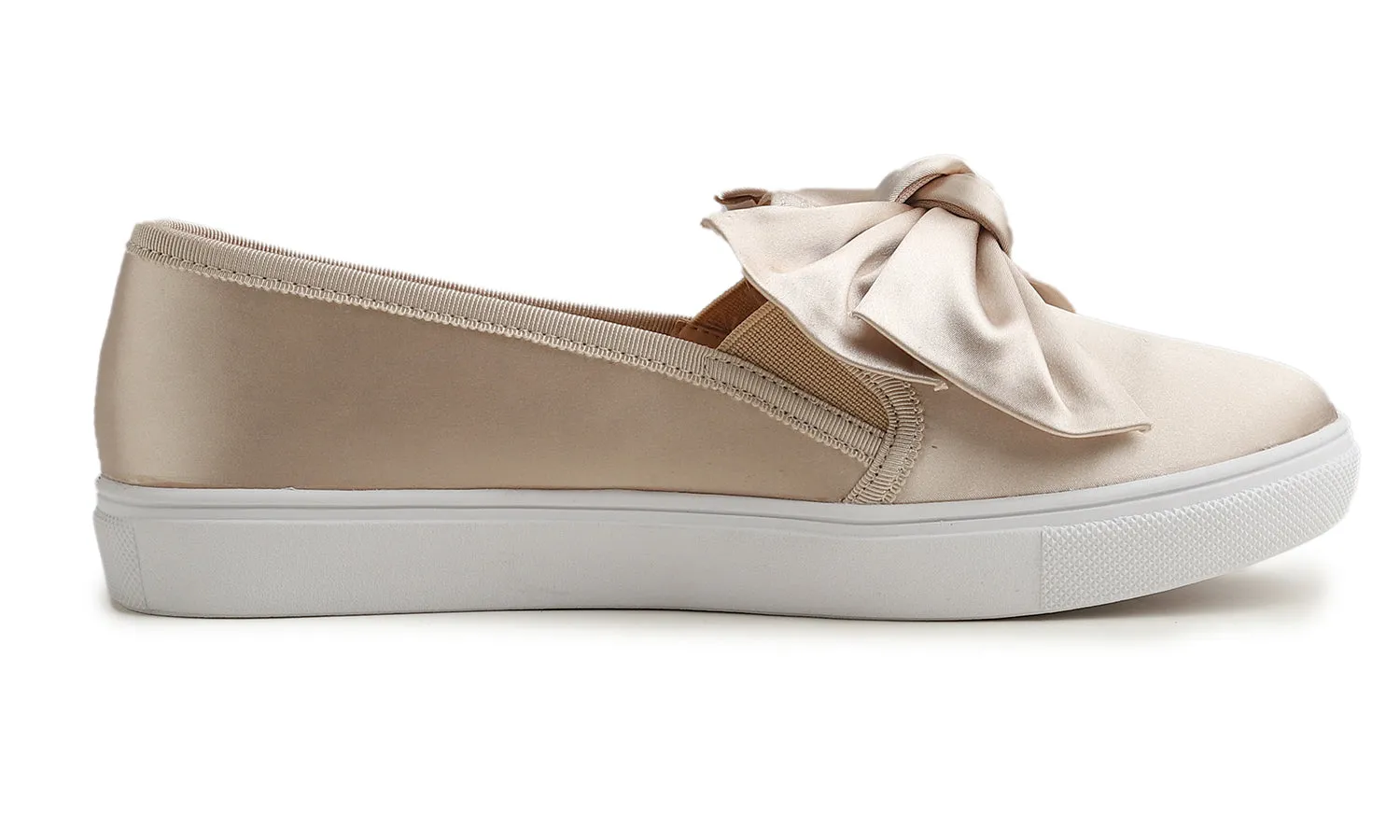 Feversole Women's Casual Slip On Sneaker Fashion Bow Tie Loafer Flats Silky
