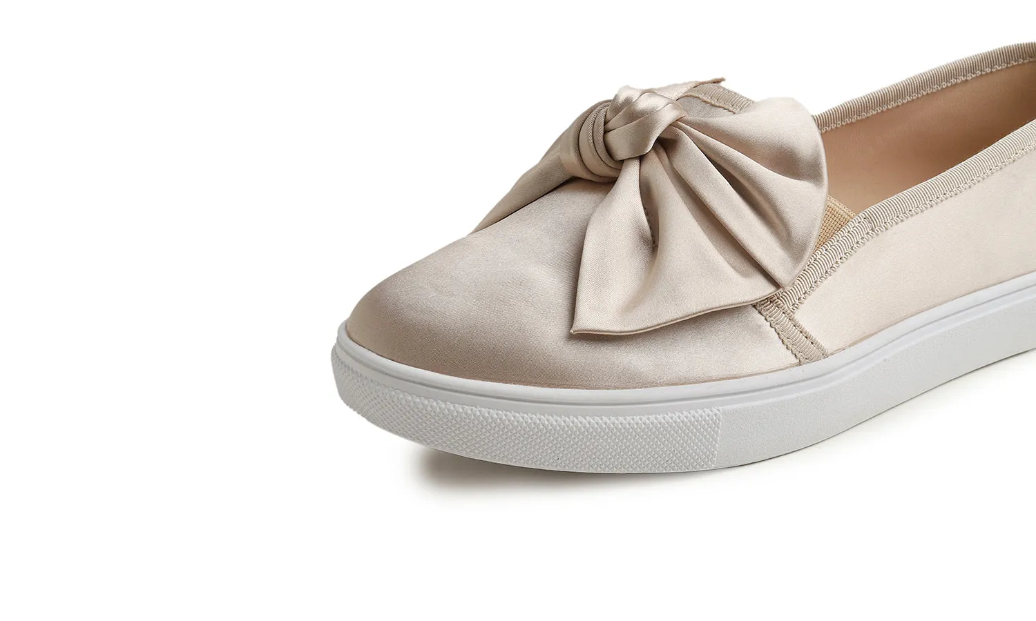 Feversole Women's Casual Slip On Sneaker Fashion Bow Tie Loafer Flats Silky