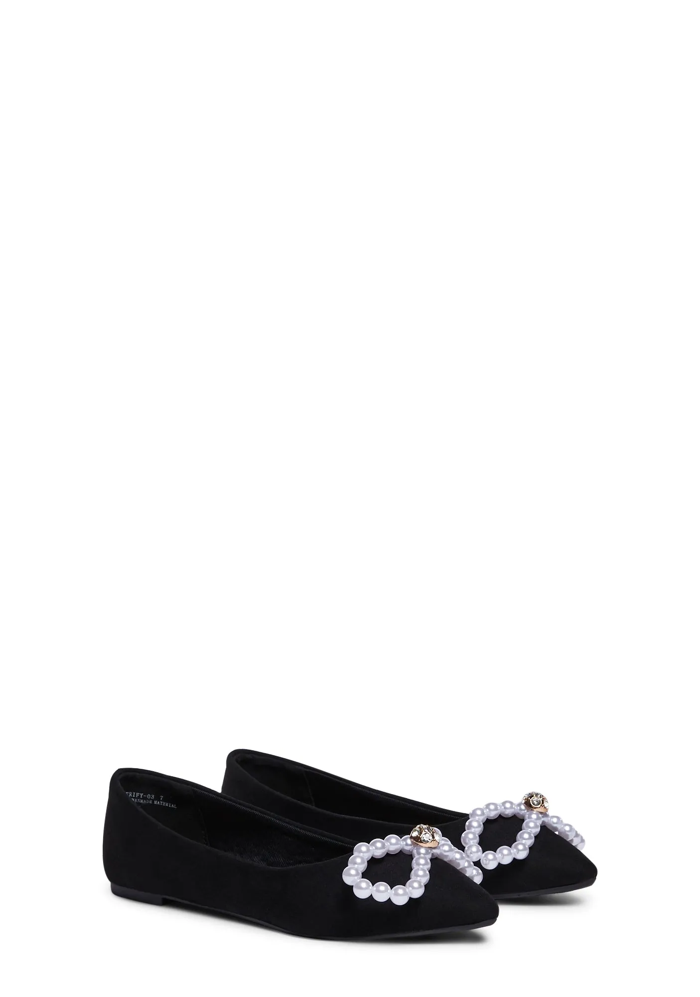 Grace Mode Pointed Flats - Black