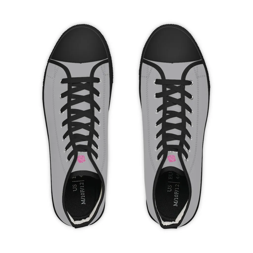 Graphite Grey Men's High Tops, Solid Color Modern Minimalist Best Men's High Top Sneakers (US Size: 5-14)