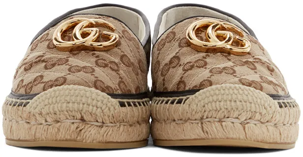 Gucci Beige Canvas GG Espadrilles