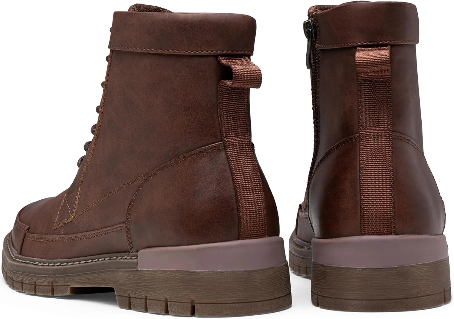 Jousen Mens Boots Casual Motorcycle Boot for Men Chukka Zipper Combat Botas Para Hombre Fashion