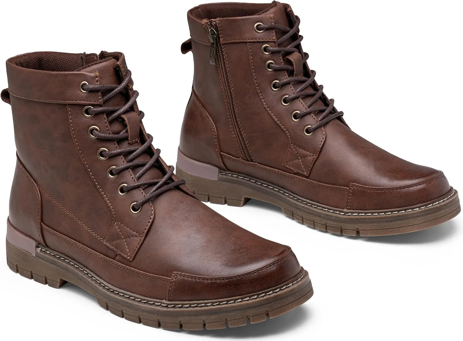 Jousen Mens Boots Casual Motorcycle Boot for Men Chukka Zipper Combat Botas Para Hombre Fashion