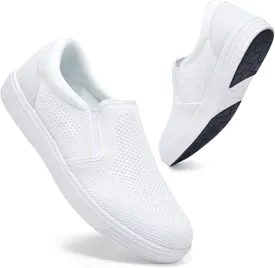 konhill Men's Slip on Shoes, Casual Breathable Boat Sneakers with Arch Support Lightweight Mesh Beach Loafers for Driving Walking Skate