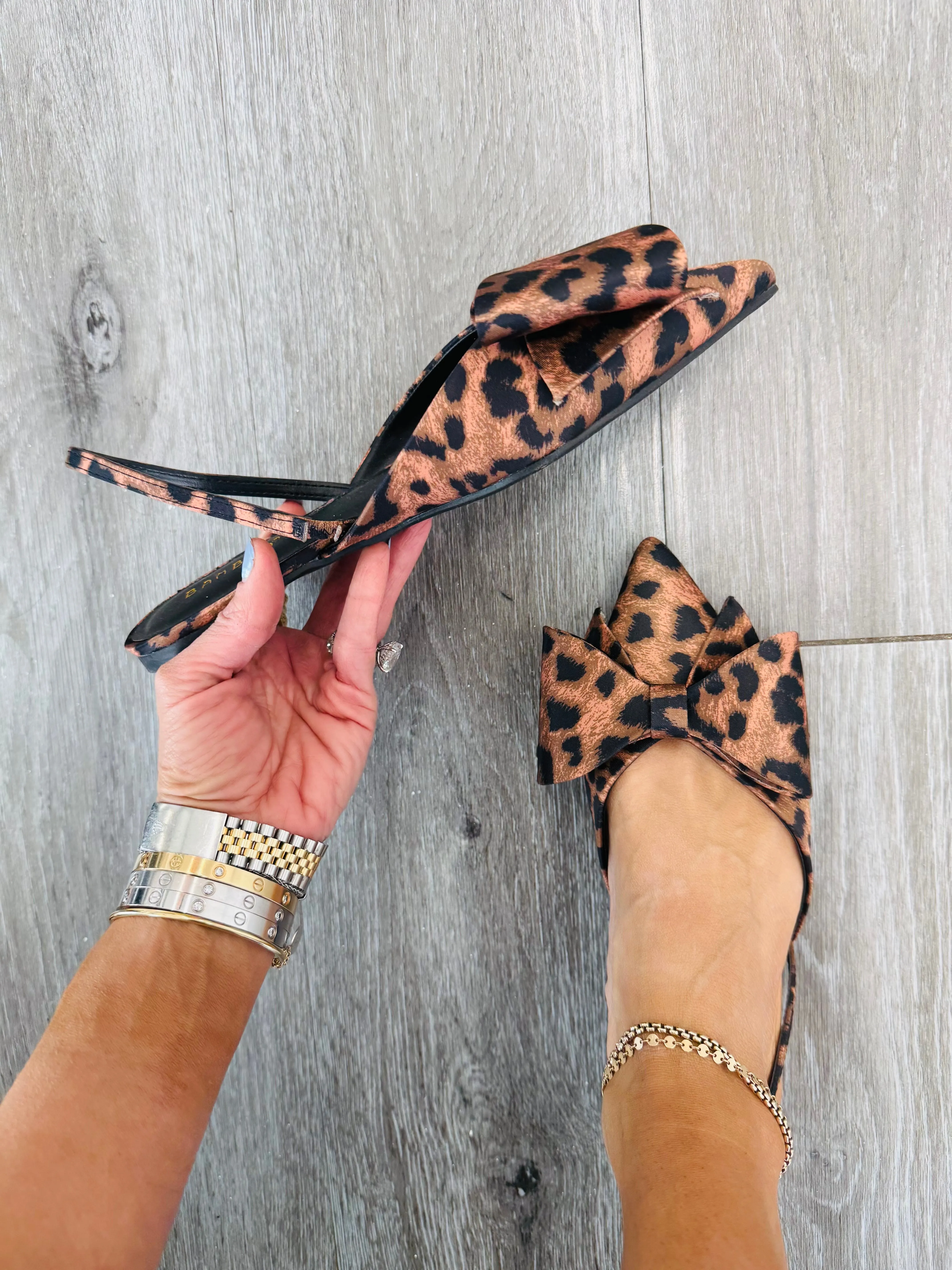 Leopard Fight For It Slingback Flat