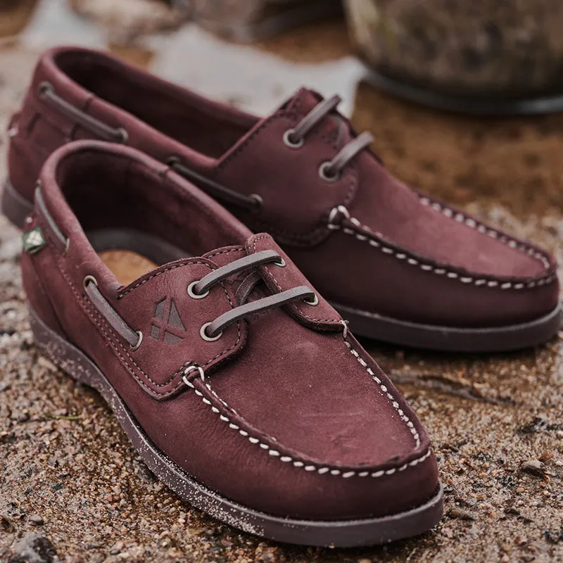 Mull Ladies Deck Shoe in Merlot