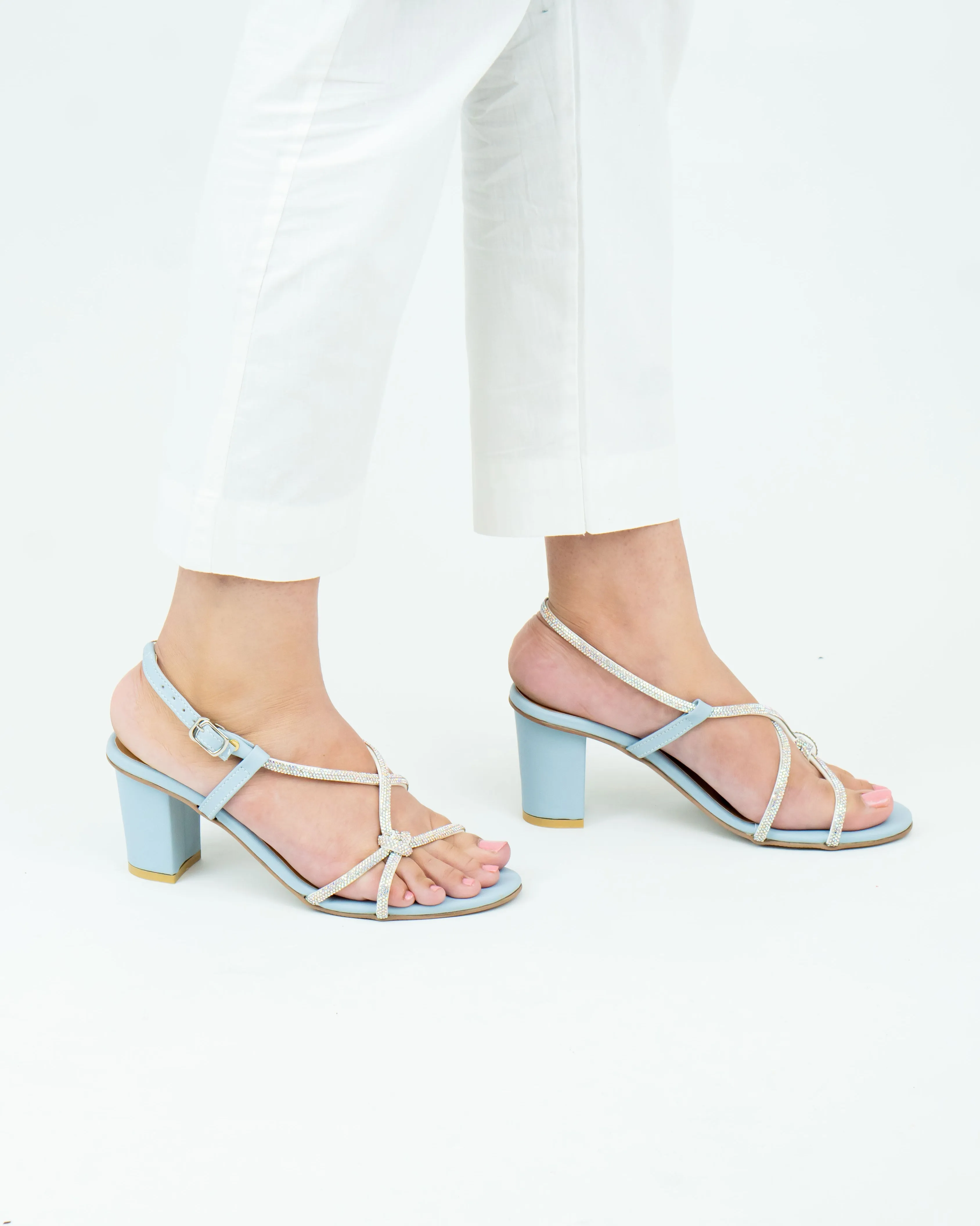 Naomi Strappy Heels - Blue