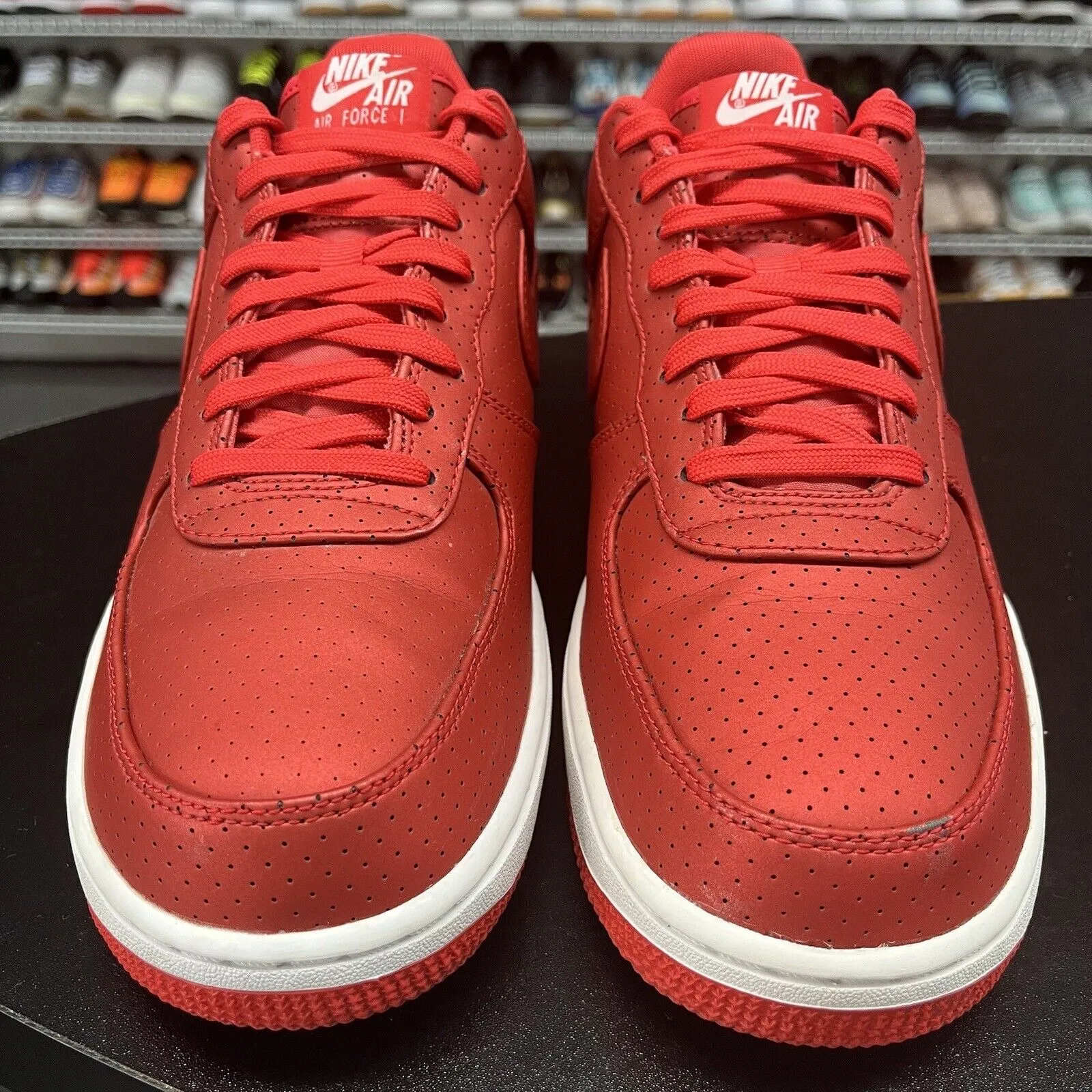 Nike Air Force 1 Low '07 LV8 Action Red White 718152-607 Men's Size 10