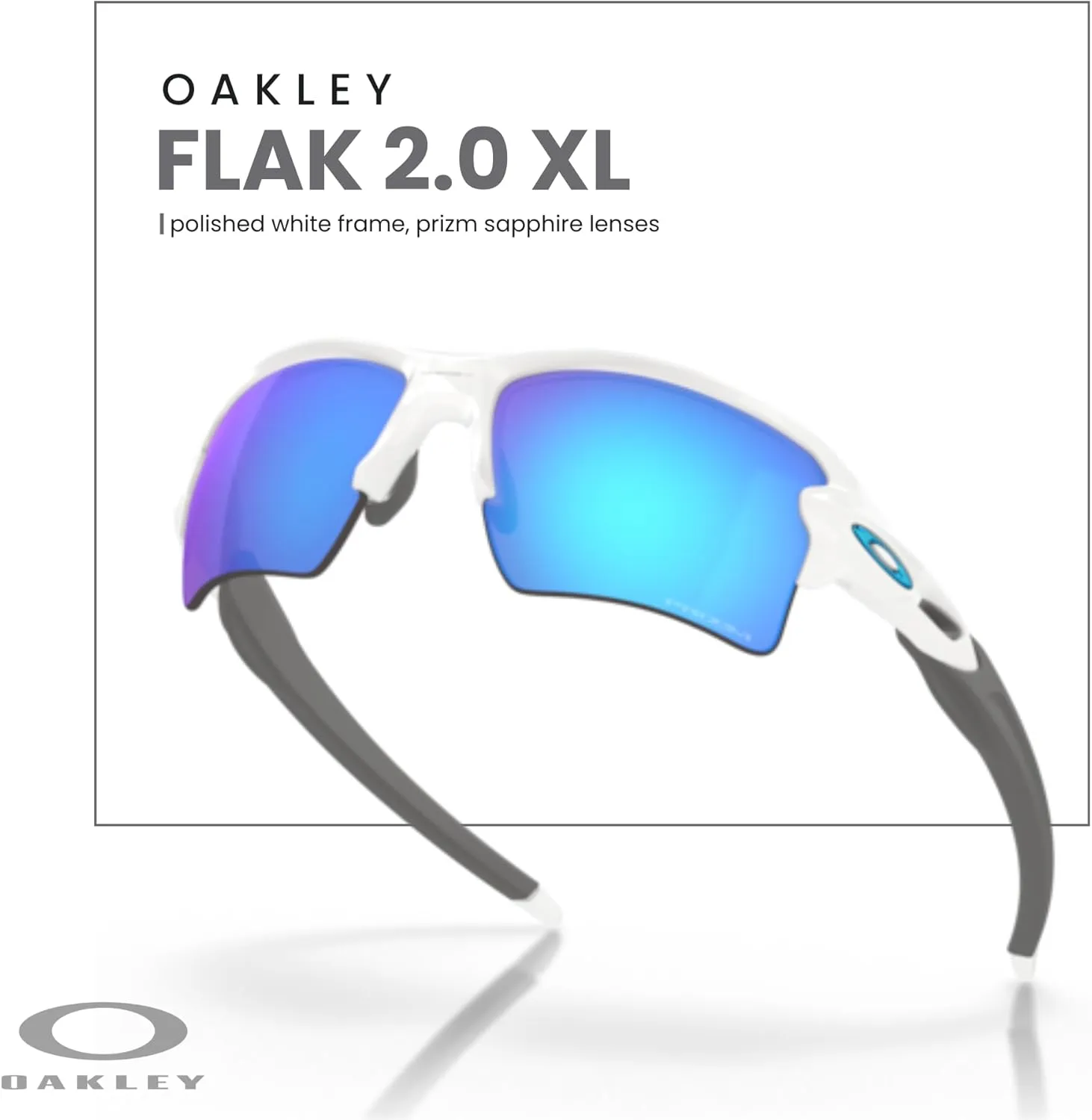Oakley Flak 2.0 XL OO9188 Rectangle Sunglasses For Men   BUNDLE Leash   Designer iWear Care Kit