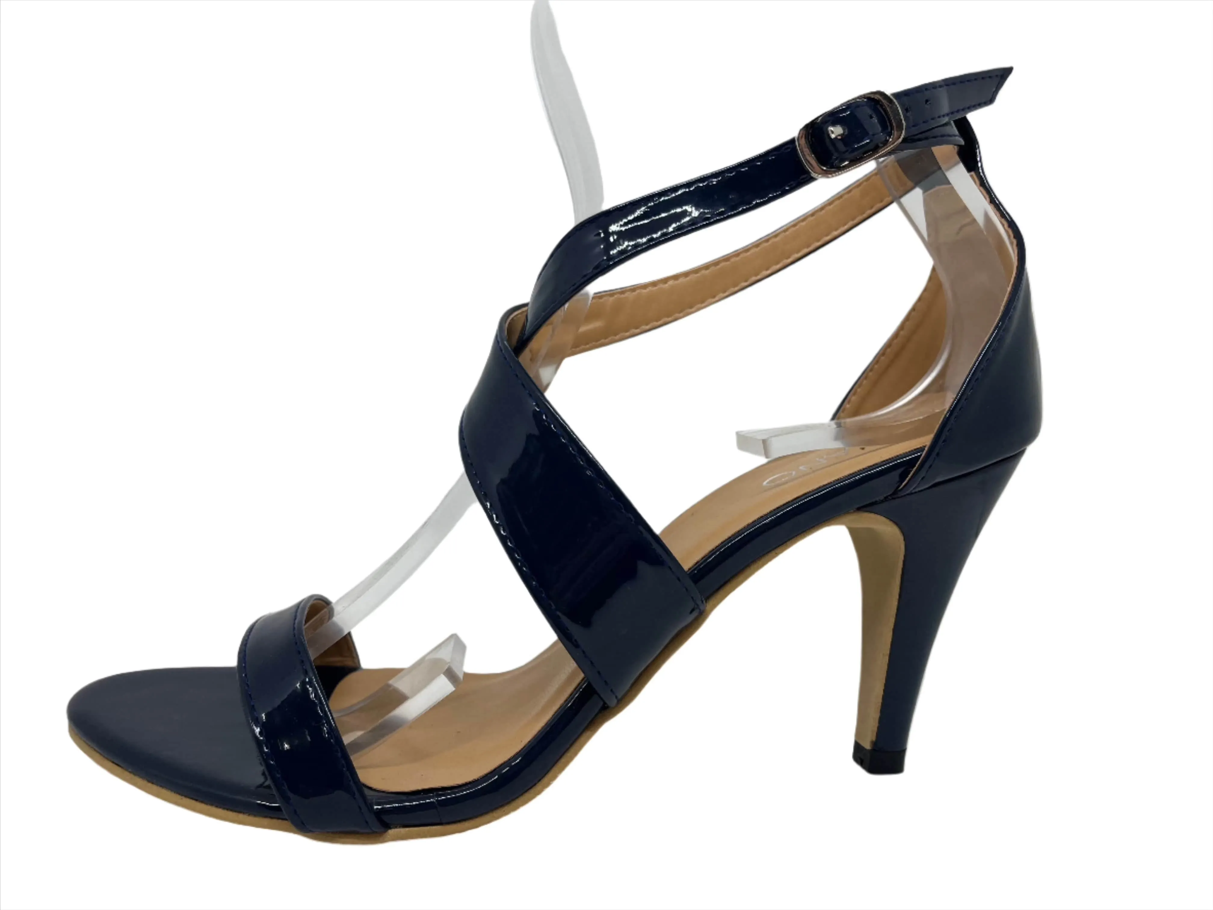 Savvy Navy strappy heel