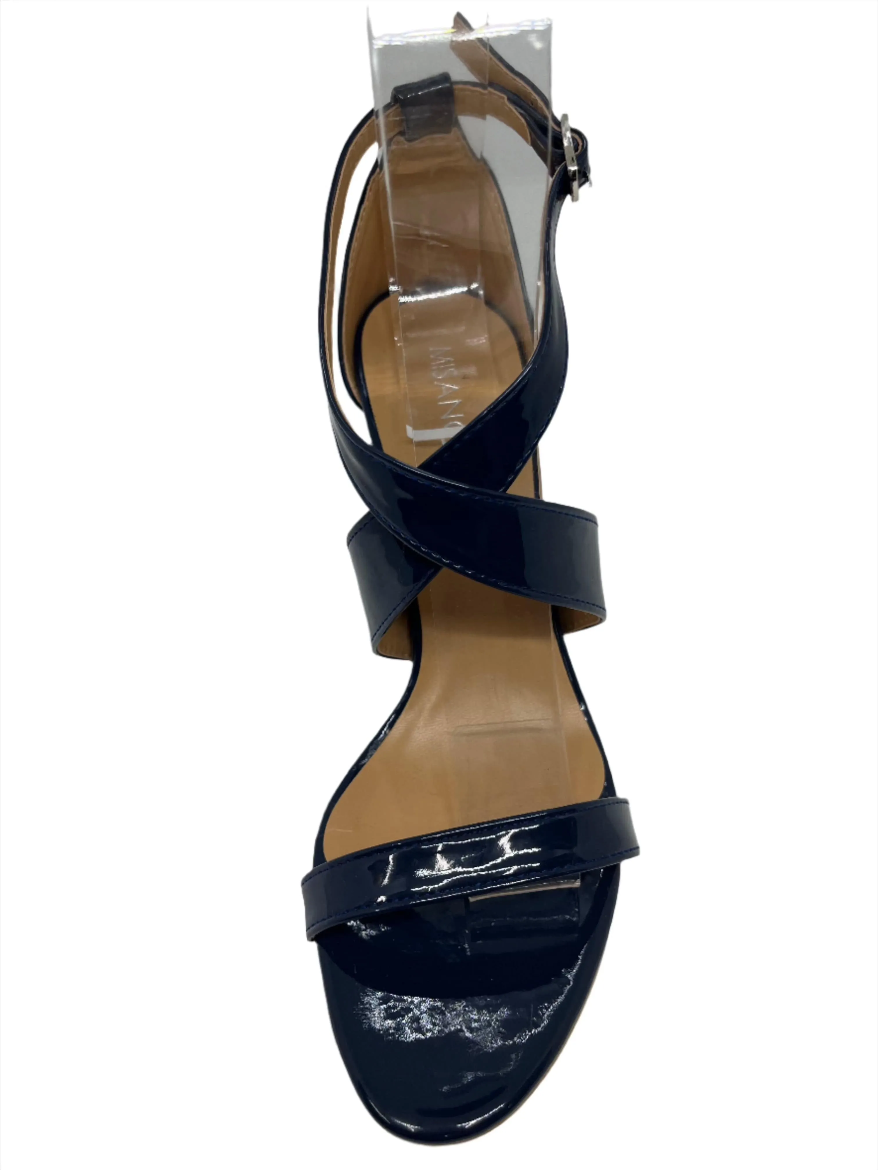 Savvy Navy strappy heel