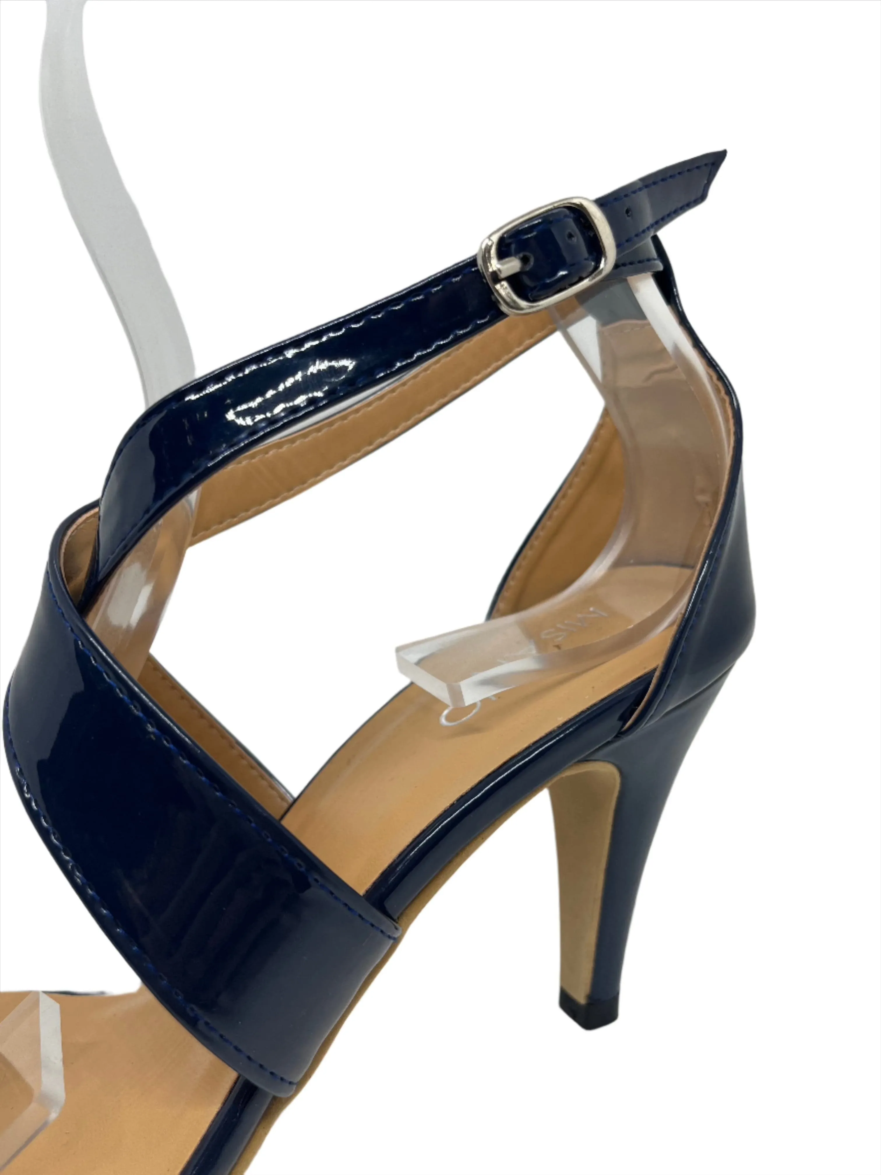 Savvy Navy strappy heel