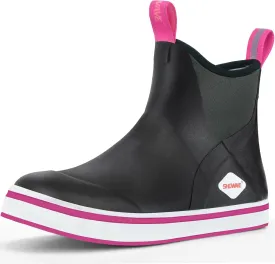 Showave Women's Deck Boots Waterproof Ankle Rain Footwear Non-Slip Rubber Boots for Boating Fishing Gardening Farming