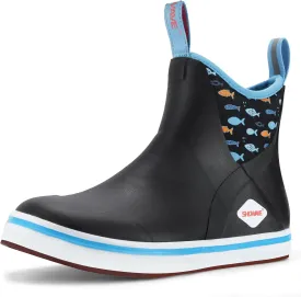 Showave Women's Deck Boots Waterproof Ankle Rain Footwear Non-Slip Rubber Boots for Boating Fishing Gardening Farming