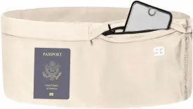 StashBandz Unisex Travel Money Belt, Running Belt, Fanny and Waist Pack, 4 Large Security Pockets -1 Zipper Pocket, Fits All Size Phones Passport and More