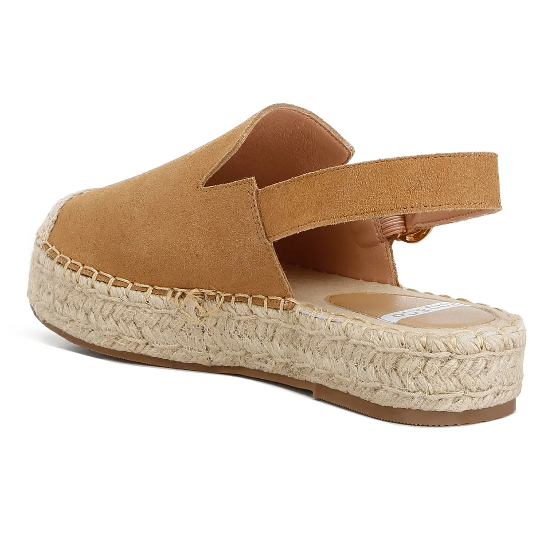 Suede Slingback Strap Espadrilles