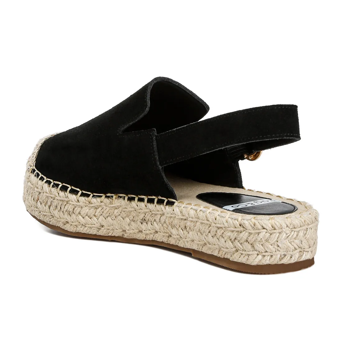 Suede Slingback Strap Espadrilles