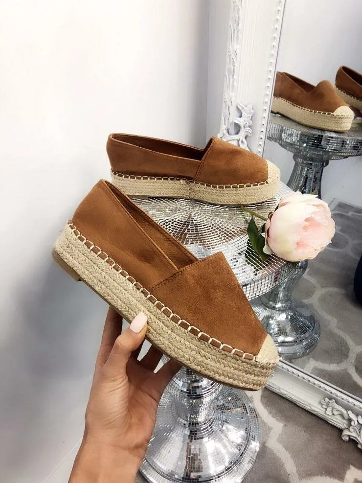 Therina Faux Suede Slip On Espadrilles
