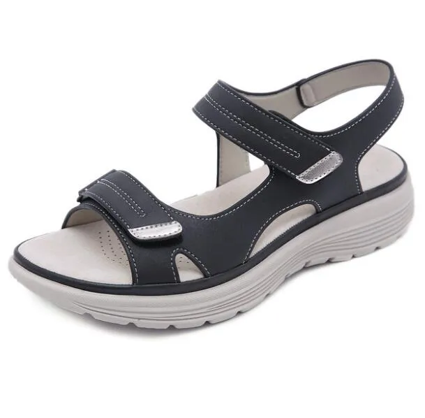 Vanccy New Women Comfortable  Ladies Slip-on Wedge Sandals