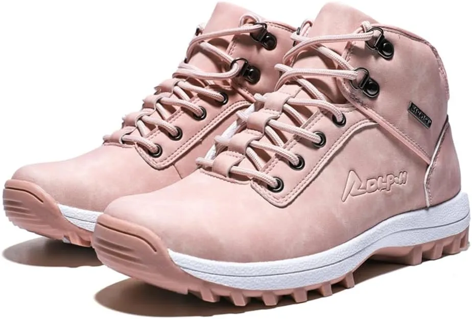 Women Boots Winter Waterproof Outdoor Hiking Shoes Fashion Leather Boots