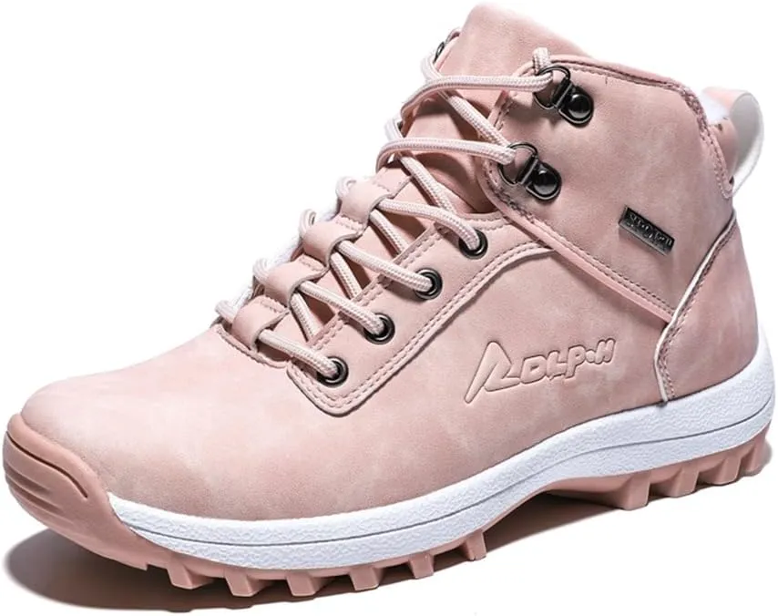 Women Boots Winter Waterproof Outdoor Hiking Shoes Fashion Leather Boots