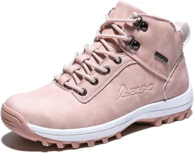 Women Boots Winter Waterproof Outdoor Hiking Shoes Fashion Leather Boots